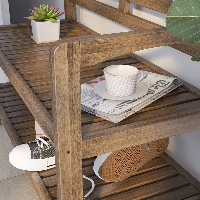 Red Barrel Studio® Hales Solid Wood Storage Bench & Reviews Wayfair